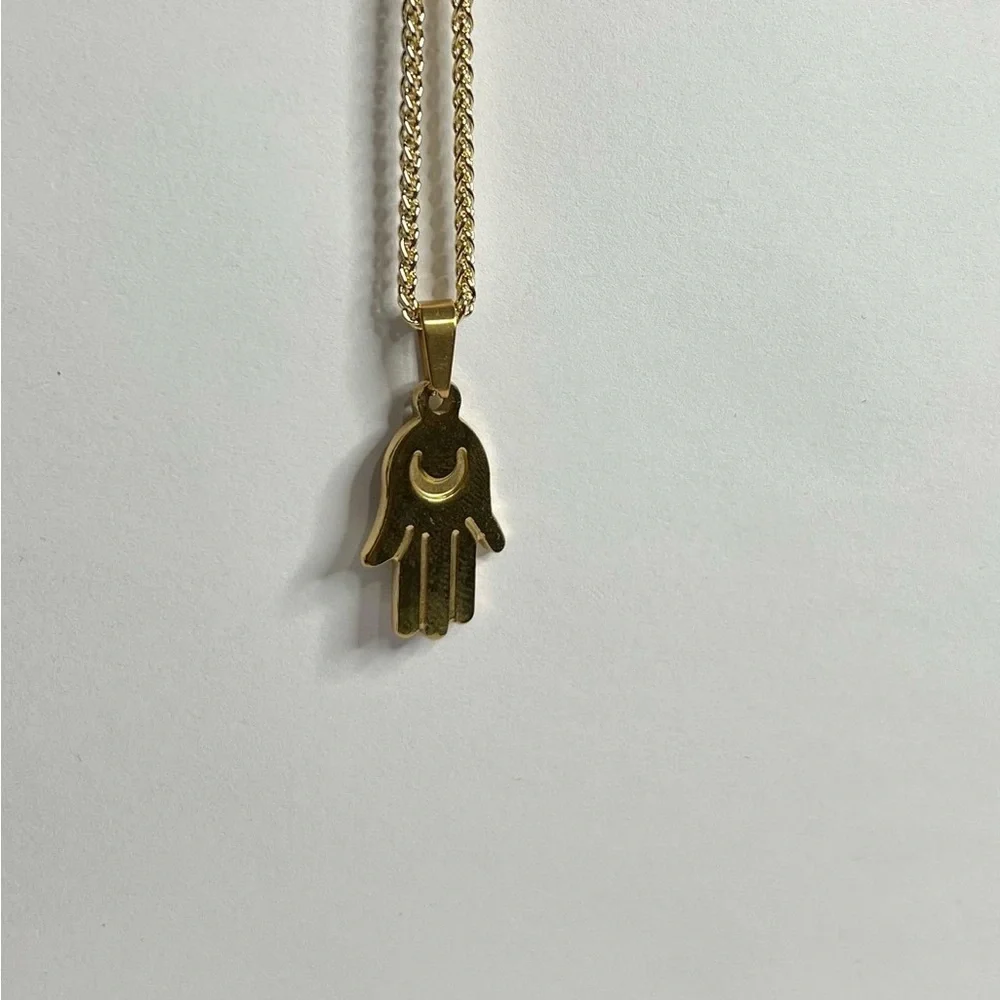 14k gold filled thin rope necklace + pendant - Picture 3 of 4